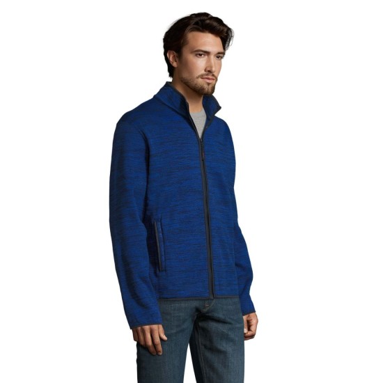 Куртка флісова SOL'S Turbo, колір яскраво-синій/темно-синій PRO - 01652204