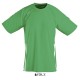 Футболка спортивна дитяча SOL'S Wembley kids SSL, колір насичений зелений/білий - 90202933