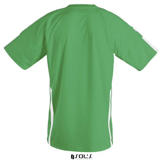 Футболка спортивна дитяча SOL'S Wembley kids SSL, колір насичений зелений/білий - 90202933