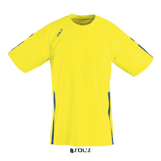 Футболка спортивна дитяча SOL'S Wembley kids SSL, колір лимонний/синій - 90202943