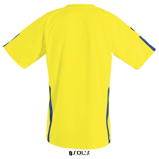 Футболка спортивна дитяча SOL'S Wembley kids SSL, колір лимонний/синій - 90202943