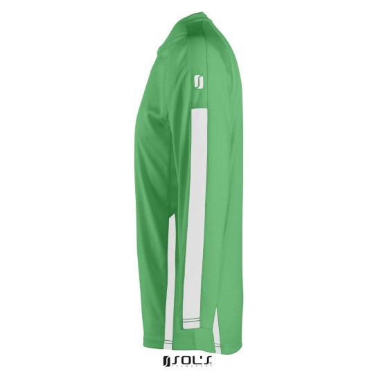 Лонгслів спортивний SOL'S Wembley LSL, колір насичений зелений/білий - 90201933