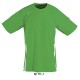Футболка спортивна SOL'S Wembley SSL, колір насичений зелений/білий - 90200933