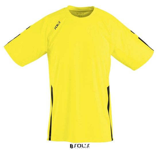 Футболка спортивна SOL'S Wembley SSL, колір лимонний/чорний - 90200944