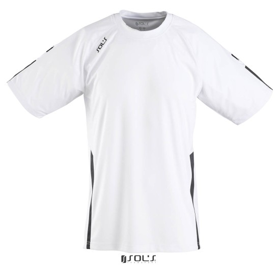 Футболка спортивна SOL'S Wembley SSL, колір білий/чорний - 90200906