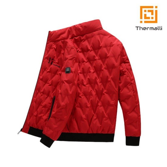 Куртка з підігрівом Thermalli Courchevel, колір червоний - 10881502