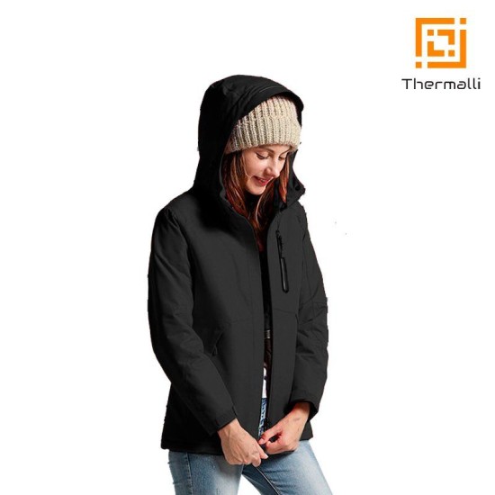 Жіноча куртка з підігрівом Thermalli Pila, колір чорний - 10882201