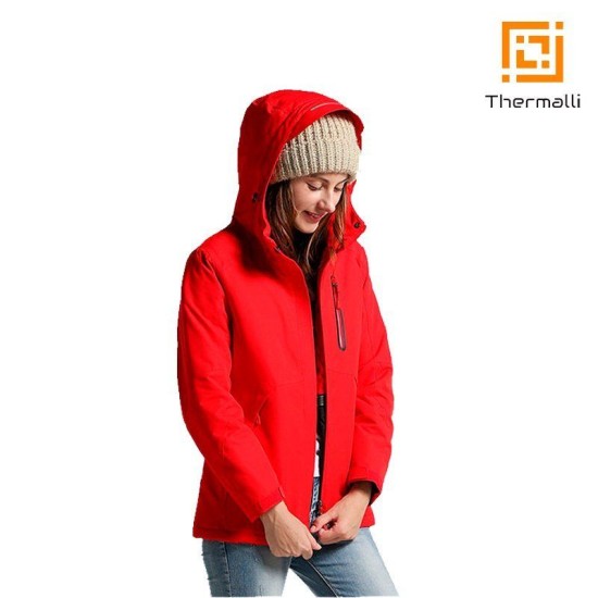 Жіноча куртка з підігрівом Thermalli Pila червоний - 10882202