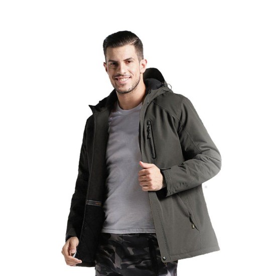 Чоловіча куртка з підігрівом Thermalli Pila, колір сірий - 10882107