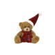 Плюшевий різдвяний ведмедик, колір коричнево-червоний - HE261-56