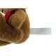 Плюшевий різдвяний ведмедик, колір коричнево-червоний - HE261-56