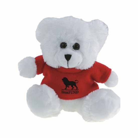 Плюшевий ведмедик, колір біло-червоний - HE292-52