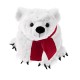 Плюшевий ведмедик, колір білий - HE594-02