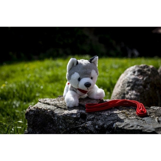 Іграшка плюшев собака хаскі, колір сірий - HE692-19