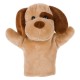Плюшева собака на руку, колір світло-коричневий - HE694-18