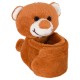 Плюшева пов'язка на голову, ведмедик, колір коричневий - HE726-16