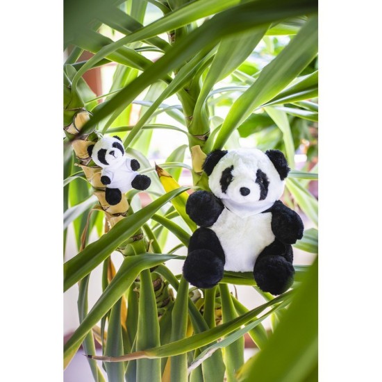 брелоки, плюшева панда чорно-білий - HE763-88
