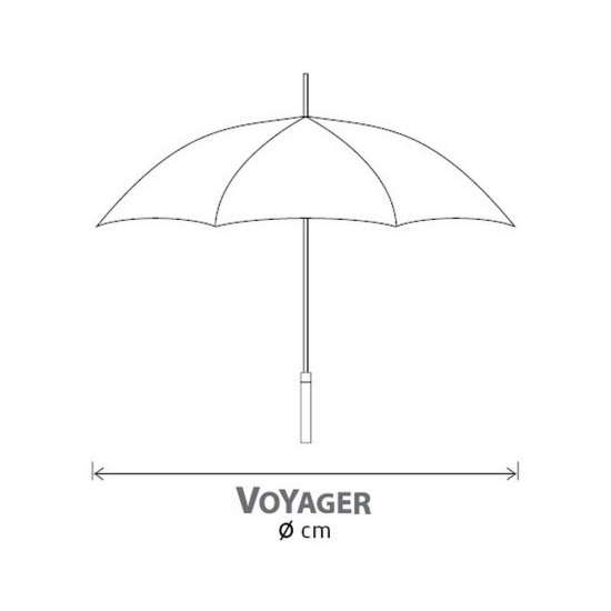 Вітрозахисна автоматична парасоля, C-подібна ручка, колір білий - V0492-02