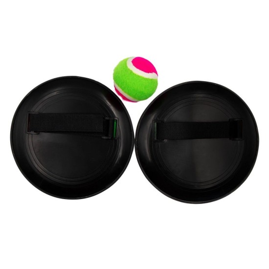 Набір ігровий Естер, м'яч тенісний, 2 тарілки з липучками, колір чорний - V0016-03