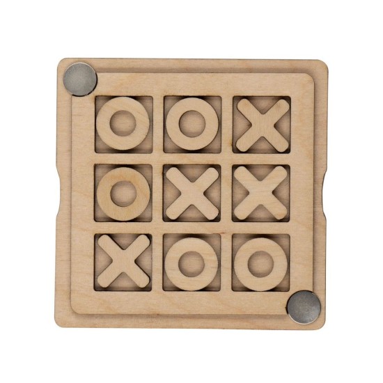 Гра дерев'яна Хрестики-нулики, колір бежевий - V0019-20