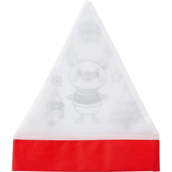 Набір для розмалювання, новорічна шапочка, кольорові олівці, колір червоний/білий - V0066-05
