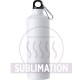 Пляшка для води алюмінієва 750 мл з карабіном, колір білий - V0081-02