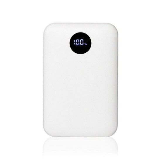 Повербанк 10000 mAh Air Gifts з цифровим індикатором, колір білий - V0133-02