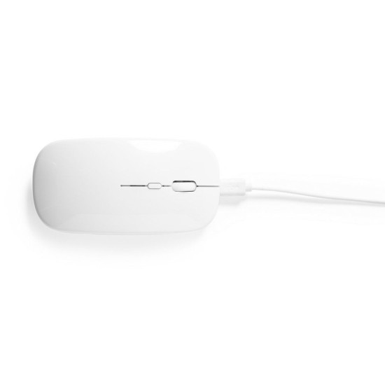 Миша комп'ютерна бездротова USB, колір білий - V0278-02