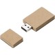Флешка USB 16 Гб прямокутник картонна, колір коричневий - V0326-16