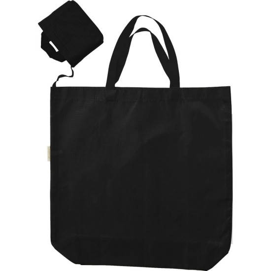 Складна сумка для покупок з чохлом, колір чорний - V0401-03