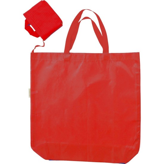 Складна сумка для покупок з чохлом, колір червоний - V0401-05