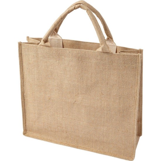 Еко-сумка для покупок з джута, колір коричневий - V0402-16