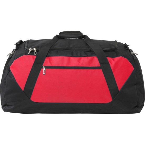 Спортивна дорожня сумка, колір чорно-червоний - V0425-53