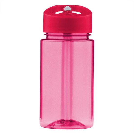 Пляшка для води Voyager, тританова, з трубочкою, 440 мл, колір червоний - V0464-05