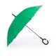 Вітрозахисна автоматична парасоля, C-подібна ручка, колір зелений - V0492-06