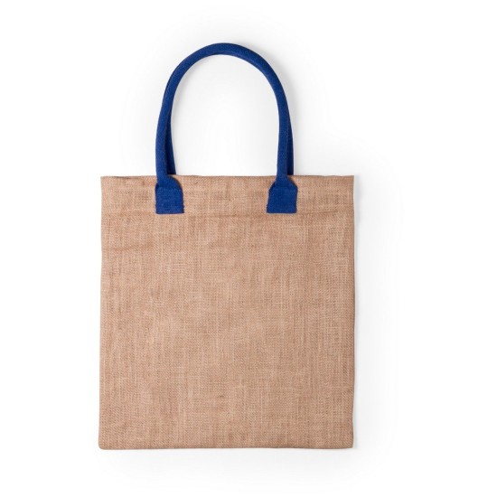 Еко-сумка для покупок з джута, колір кобальт - V0533-04