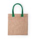 Еко-сумка для покупок з джута, колір зелений - V0533-06