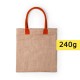 Еко-сумка для покупок з джута, колір помаранчевий - V0533-07