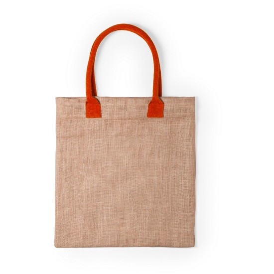 Еко-сумка для покупок з джута, колір помаранчевий - V0533-07