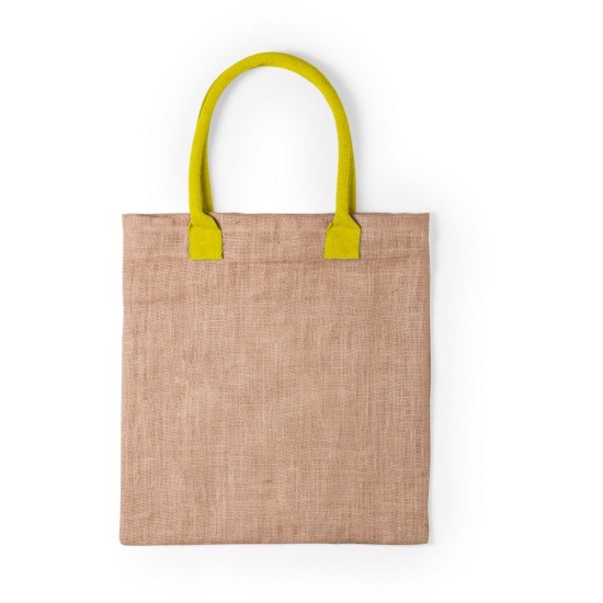Еко-сумка для покупок з джута жовтий - V0533-08