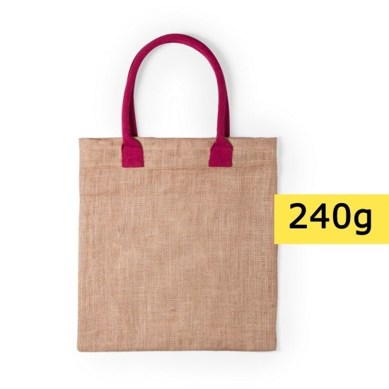 Еко-сумка для покупок з джута, колір фіолетовий - V0533-13