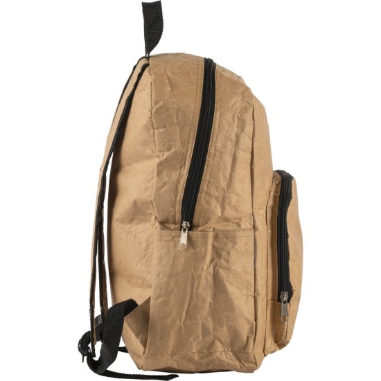 Еко-рюкзак з ламінованого паперу коричневий - V0557-16