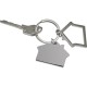 Брелок для ключей «дом» сріблястий - V0633-32