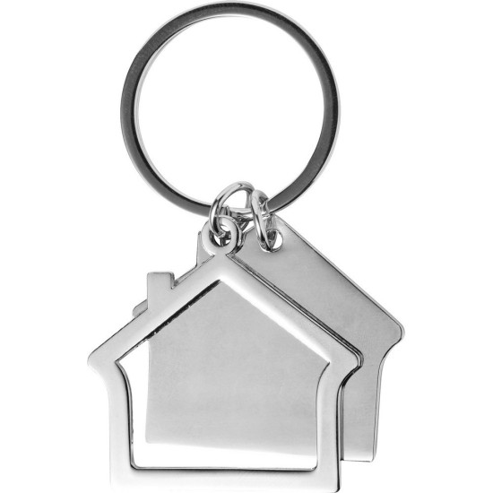 Брелок для ключей «дом» сріблястий - V0633-32