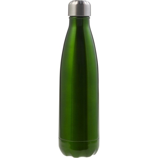 Пляшка для води 650 мл одностіннаr, нержавіюча сталь, колір зелений - V0654-06