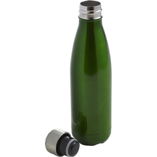 Пляшка для води 650 мл одностіннаr, нержавіюча сталь, колір зелений - V0654-06