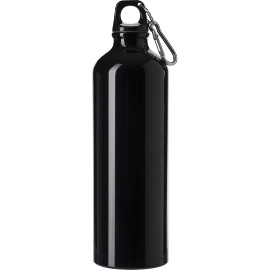 Пляшка для води Voyager, алюмінієва, 750 мл, колір чорний - V0744-03