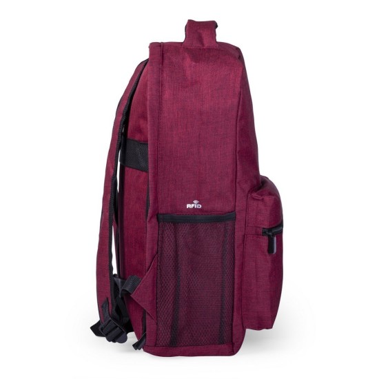 Протиугінний рюкзак, відділення для ноутбука 15 дюймів і планшета 10 дюймів, захист від радіочастотної ідентифікації, колір червоний - V0767-05