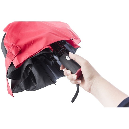 Автоматична парасолька, складна, колір червоний - V0807-05