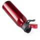 Пляшка для води з карабіном, нержавіюча сталь, 700 мл, колір червоний - V0869-05